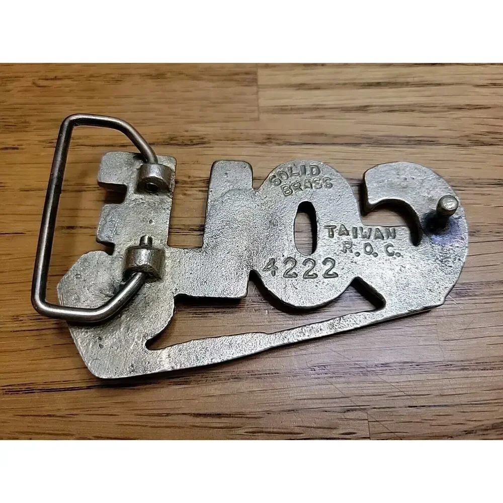VINTAGE 1970's CUT-OUT LETTERS GOLF CLUB BALL SOLID BRASS BUCKLE 4.4 Oz/127 Kg